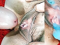 Super-sexy Cougar Pussy Tear up Close Up POV Jizm Vagina Phat Creampie